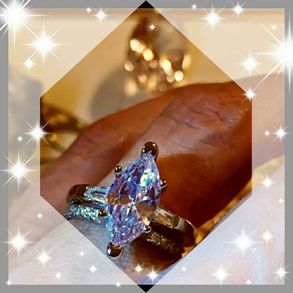 💎HP!! CUSTOM 2.91CT MARQ & BAG'S  Diam. Ring7,8💎